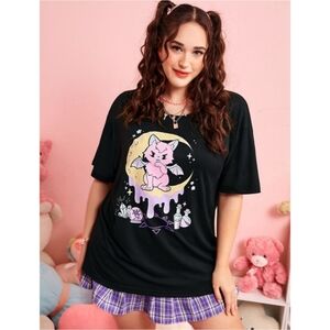 ROMWE | Kawaii Cartoon Graphic Tee